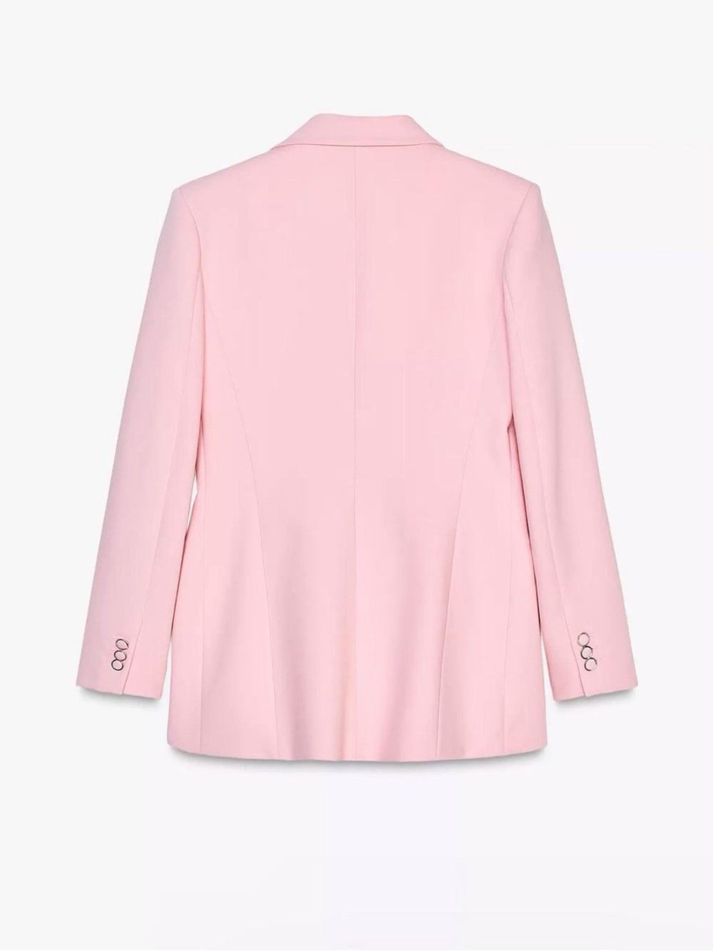 NWT. Zara Pink Viscose Blend Double Breasted Jacket/Blazer. Size M. - Picture 6 of 11